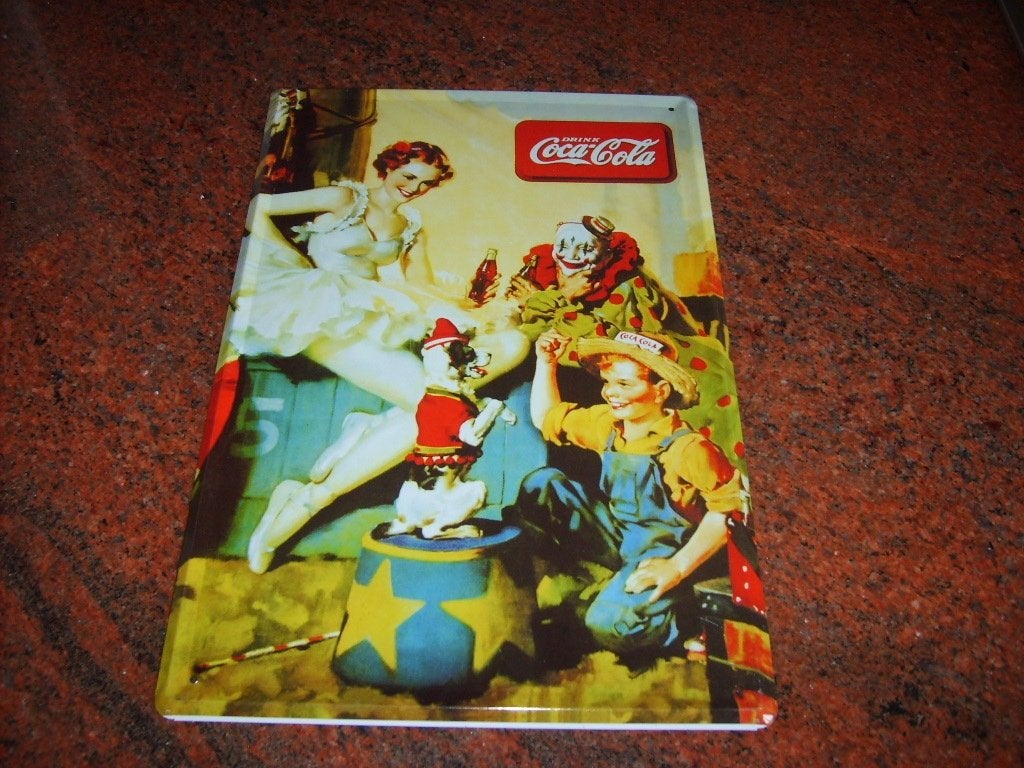 Reclamebord - plakkaat van Coca Cola 20 x 30 cm, Verzamelen, Ophalen of Verzenden, Zo goed als nieuw, Reclamebord