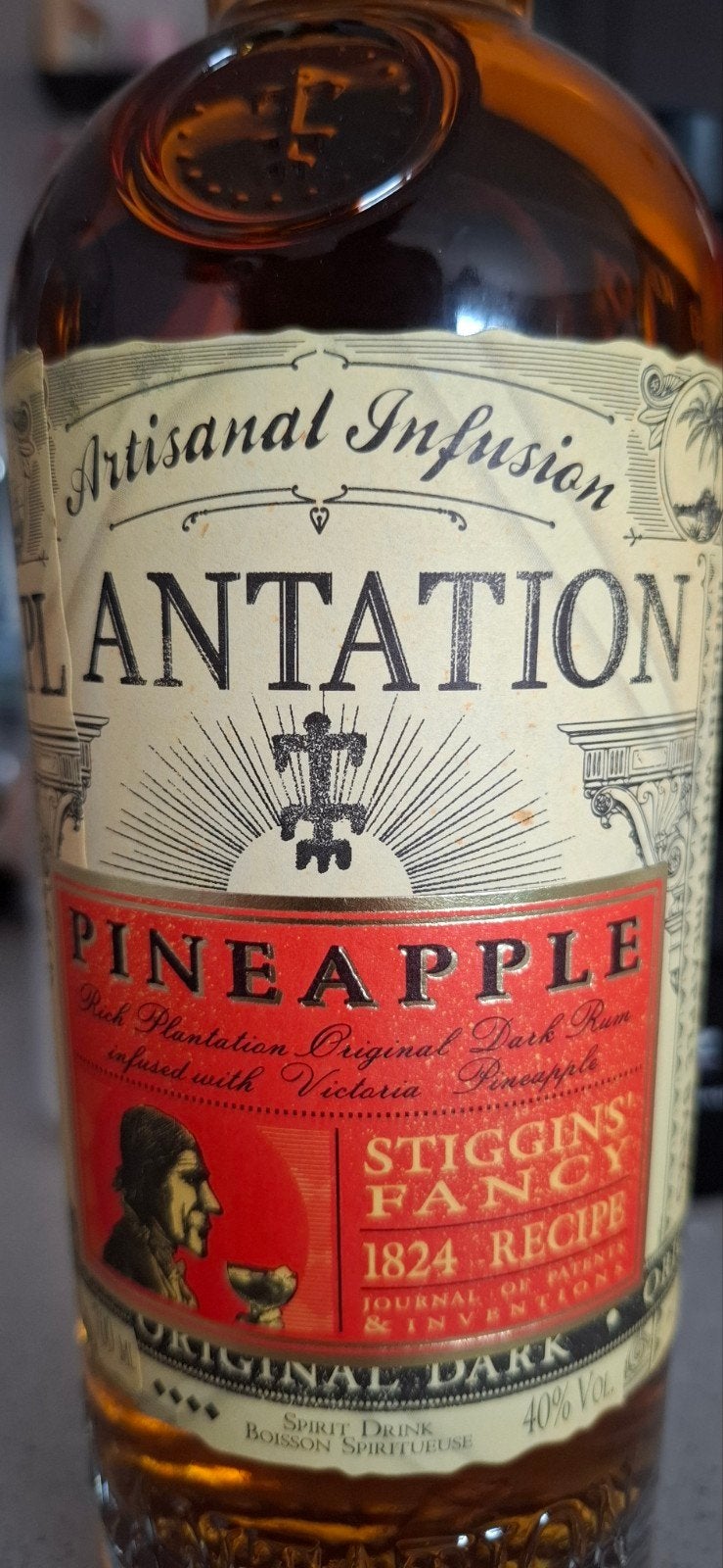 Rum plantation pineappla 70 cl non entamée, Collections, Vins, Enlèvement