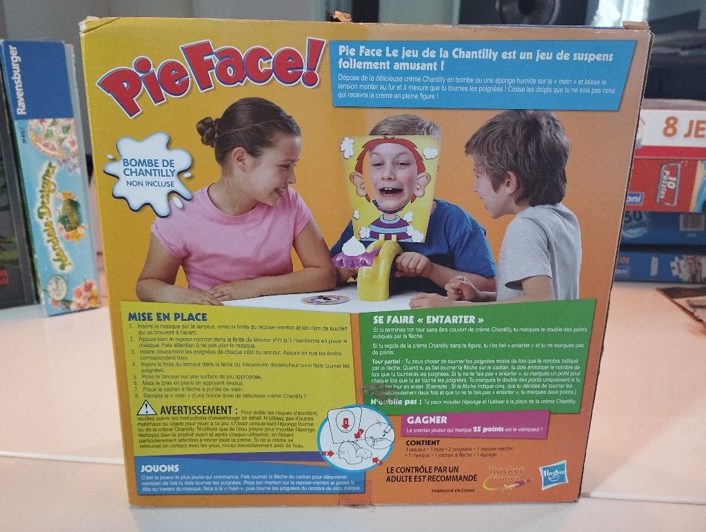 Pie Face, 1 ou 2 joueurs, Enlèvement ou Envoi, Comme neuf, HASBRO