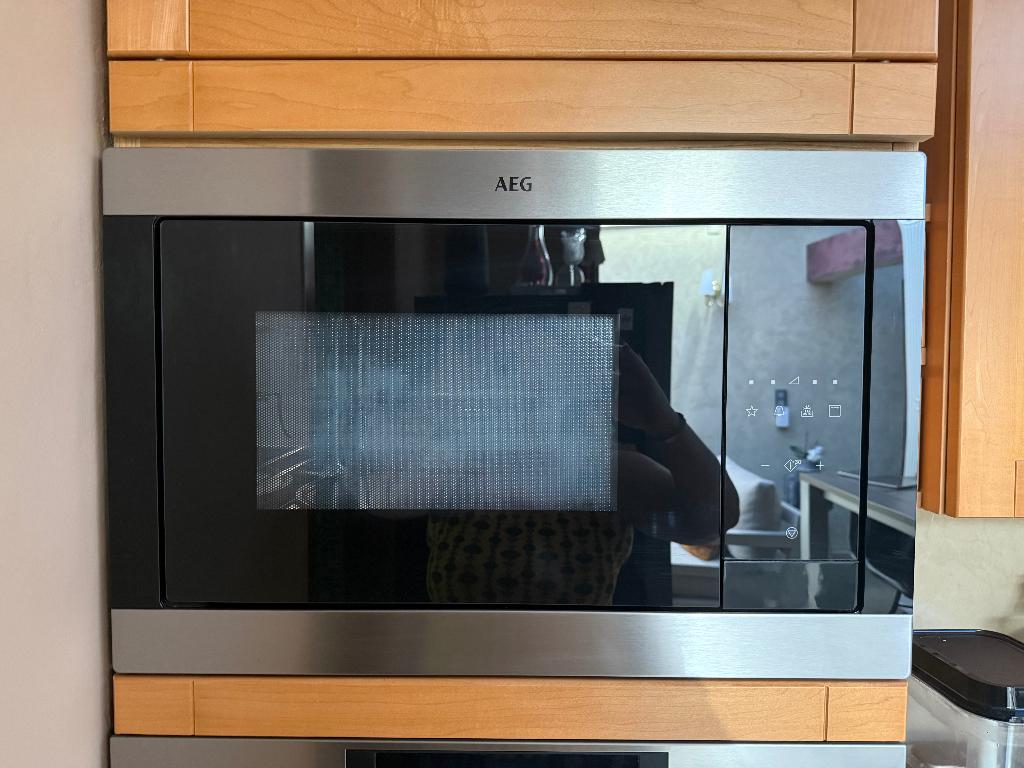 AEG ingebouwde microgolf oven combi, Ophalen, Grill, Zo goed als nieuw, Inbouw