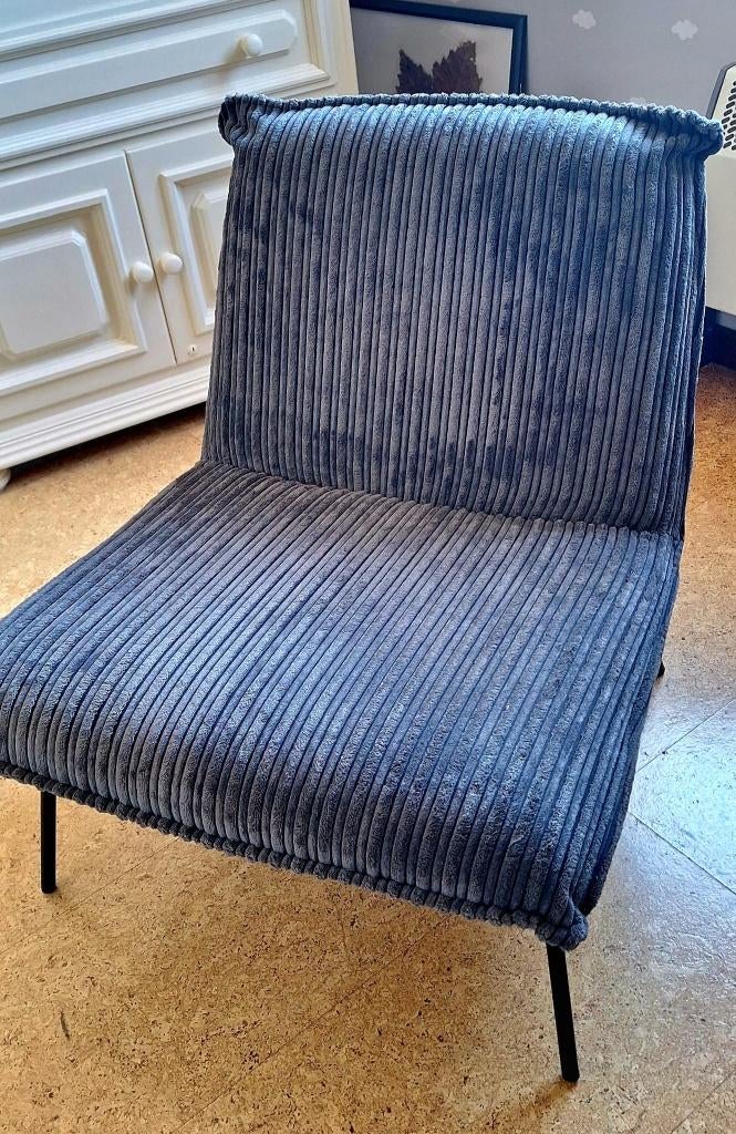 Fauteuil velours côtelé, Moins de 75 cm, Enlèvement, Utilisé, 50 à 75 cm