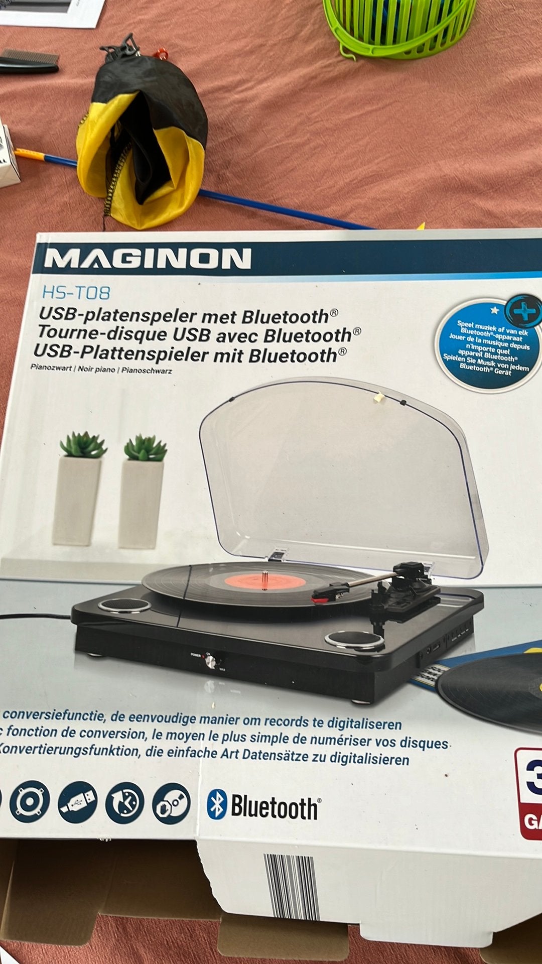 USB platenspeler met Bluetooth, Enlèvement, Comme neuf, Tourne-disque