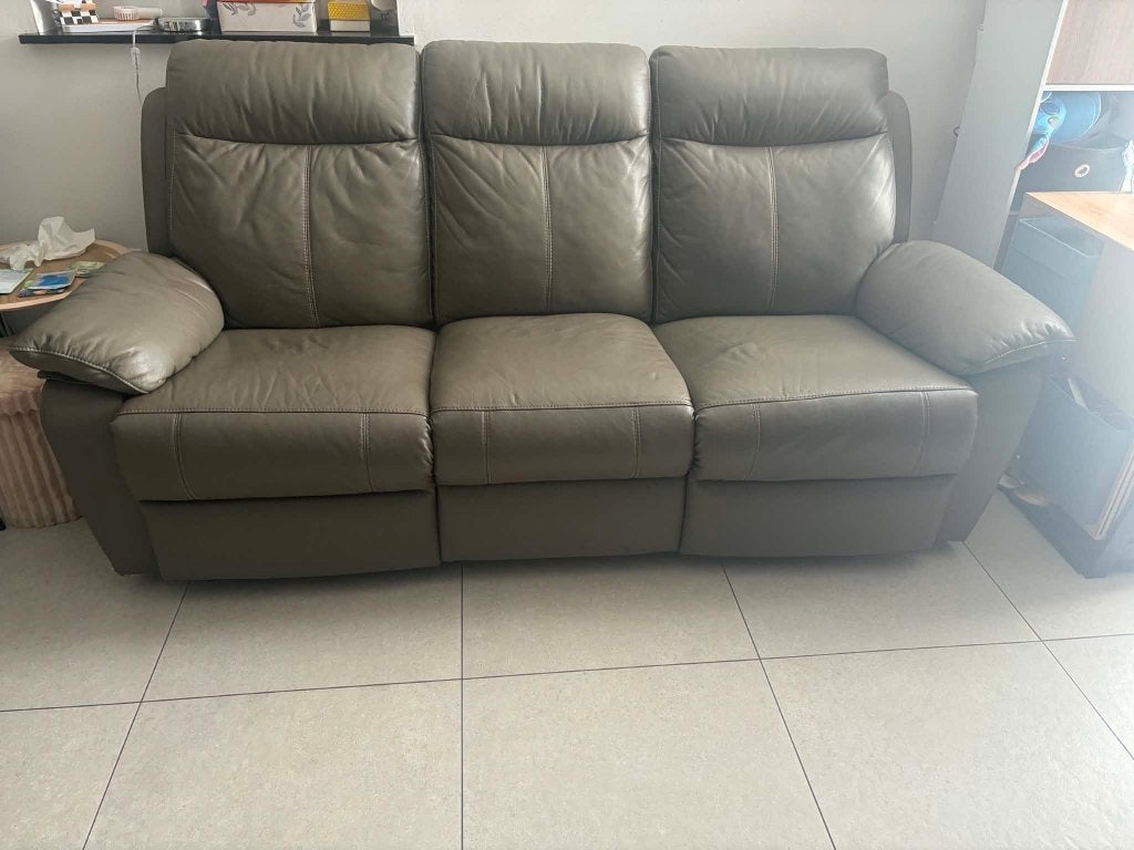 Fauteuil relax électrique 3 places, Enlèvement, Utilisé, Cuir