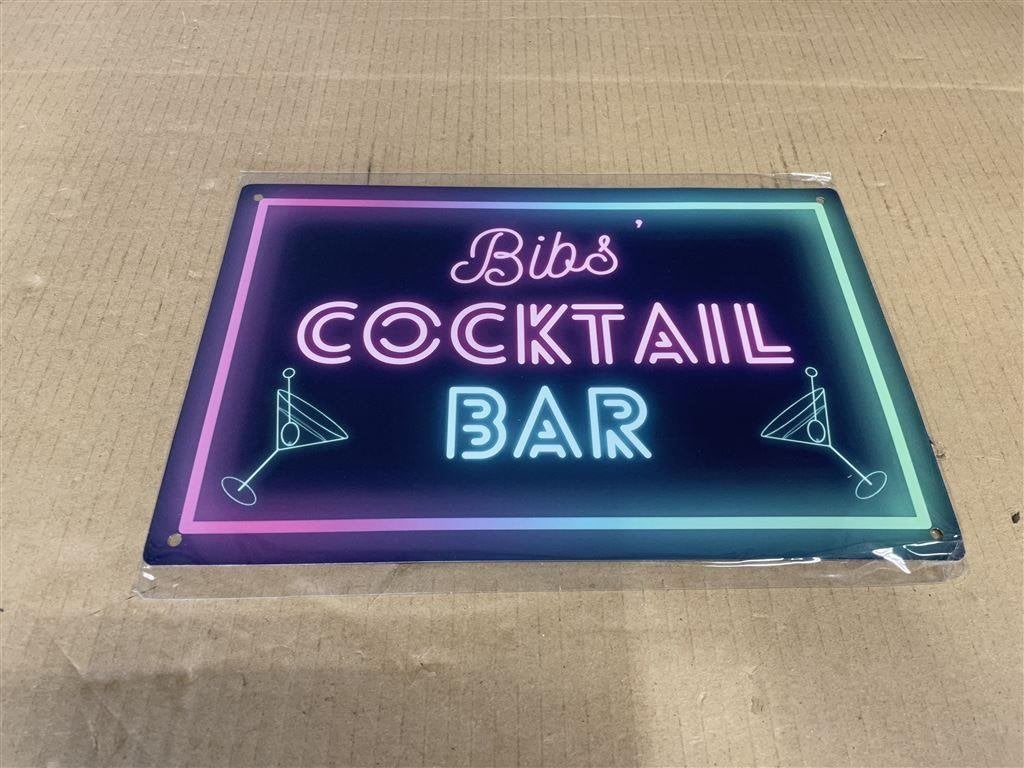 Bibs cocktail bar reclame bordje, Enlèvement ou Envoi, Comme neuf