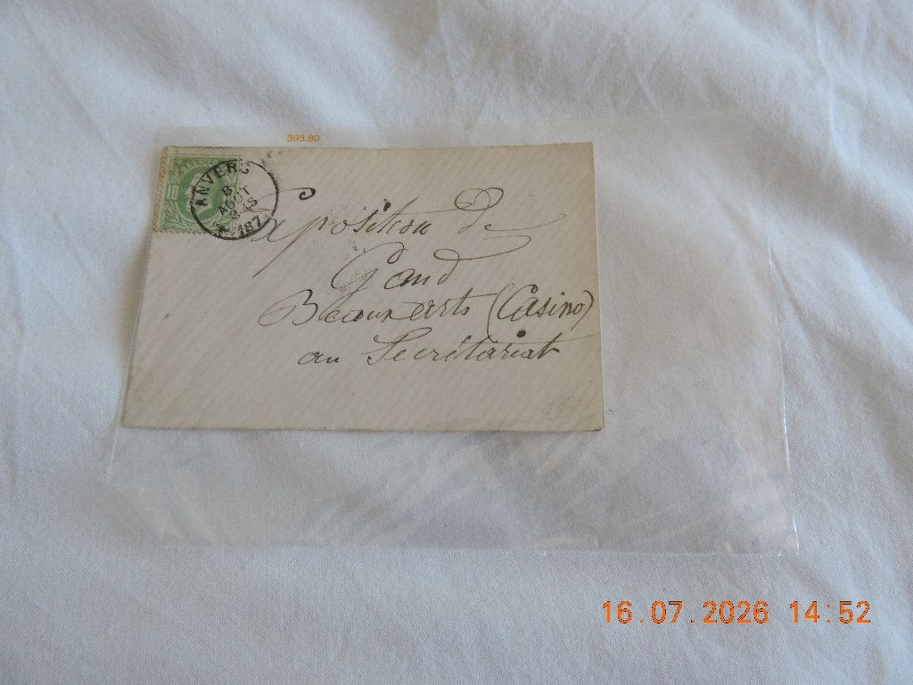 brieven België zegel nr 30 A, Postzegels en Munten, Verzenden, Envelop