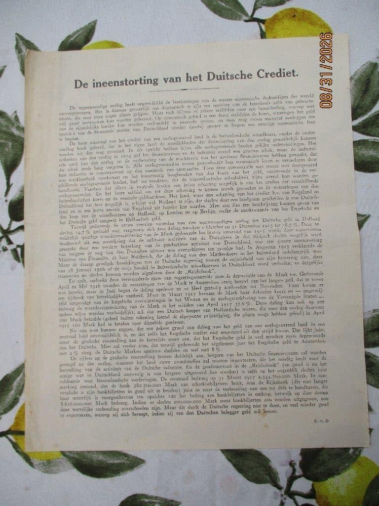 WO1: Nederlands anti-Duits pamflet, Ophalen of Verzenden