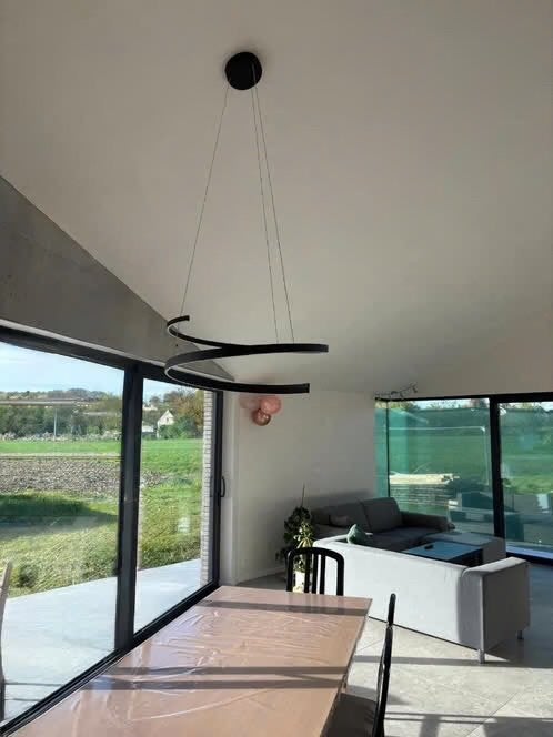Lampe suspendue LED « Cinque Cinardi » 50W noire, Maison & Meubles, Enlèvement, Comme neuf, Métal, Modern design