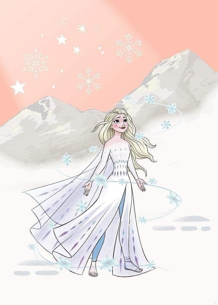 Disney Frozen Vlies Behang Elsa - 200x280 -Gratis Verzending, Neuf, Multicolore, Disney, Décoration murale