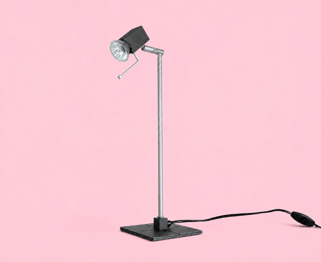 Vintage minimalist design lamp, Ophalen of Verzenden, Lamp, Metaal, Gemerkt
