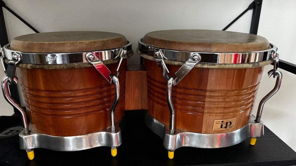 LP bongo’s Late 60’ Cherry wood Palisades Park NY, Enlèvement ou Envoi, Comme neuf, Tambour