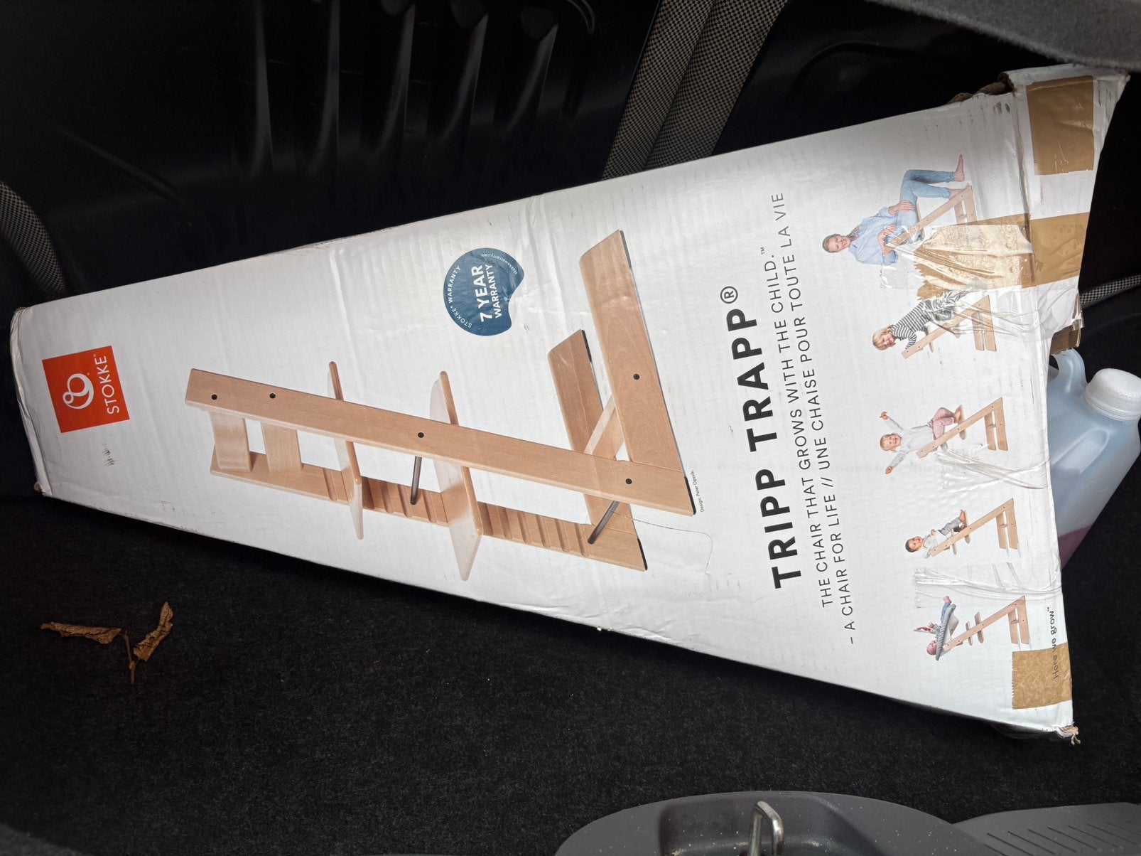 Stokke Tripp Trapp meegroeistoel grijs, Kinderen en Baby's, Ophalen, Zo goed als nieuw, Meegroeistoel