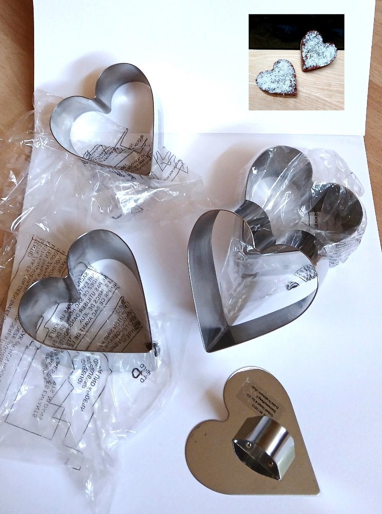 RVS serveerringen - Hartjes - 4 stuks, Hobby & Loisirs créatifs, Confection de Gâteaux & Cupcakes, Enlèvement ou Envoi, Neuf, Gâteaux, Tartes ou cupcakes