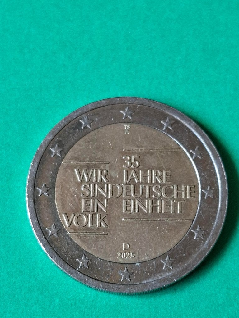 2025 A Duitsland 2 euro 35 jaar Duitse Eenheid, Berlijn, Postzegels en Munten, Munten | Nederland, Losse munt, Euro's, Koningin Beatrix