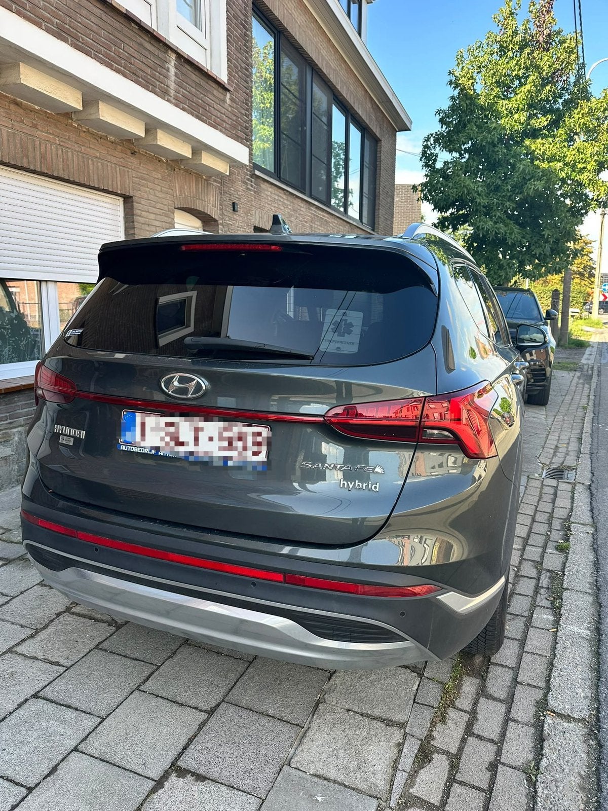 Hyundai Santa FE 1.6t-gdi hybrid, Autos, Cuir, 6 portes, Euro 6, Noir