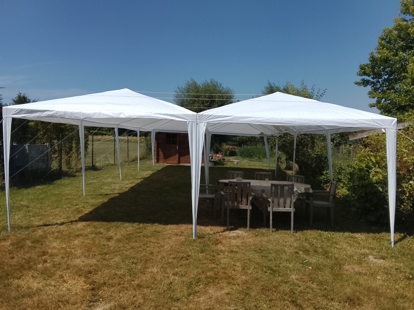 Tente de reception   2 tentes de 3x12 m, Partytent