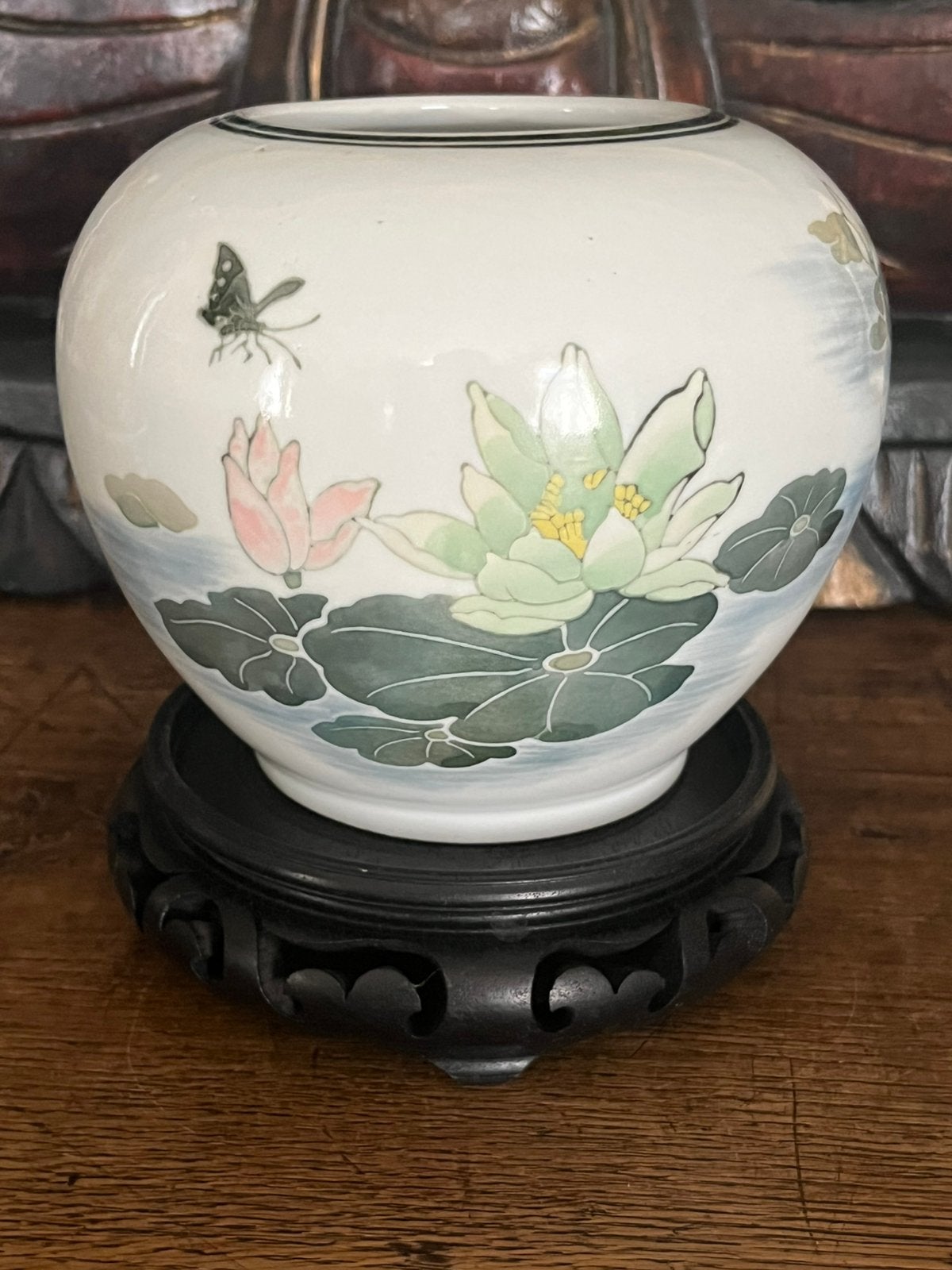 Fine Asian Porselain Boll Vase, Enlèvement ou Envoi