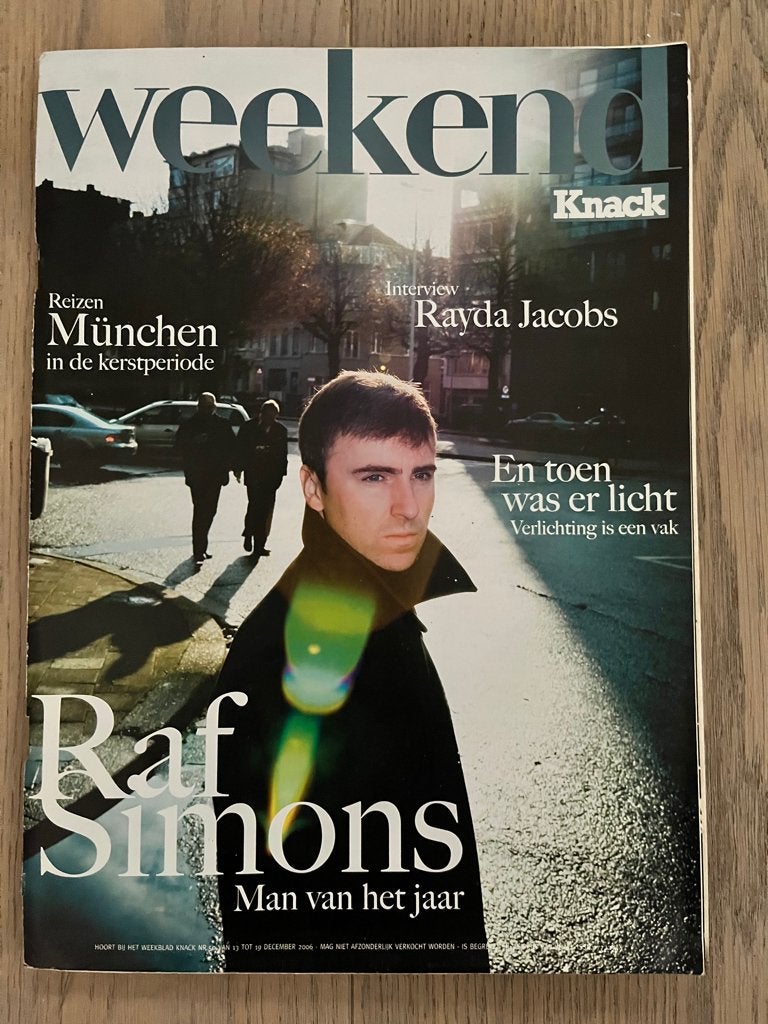 RAF SIMONS - coverstory Weekend Knack * 2006 * Prada * NIEUW, Boeken, Tijdschriften en Kranten, Ophalen of Verzenden, Nieuw, Glossy