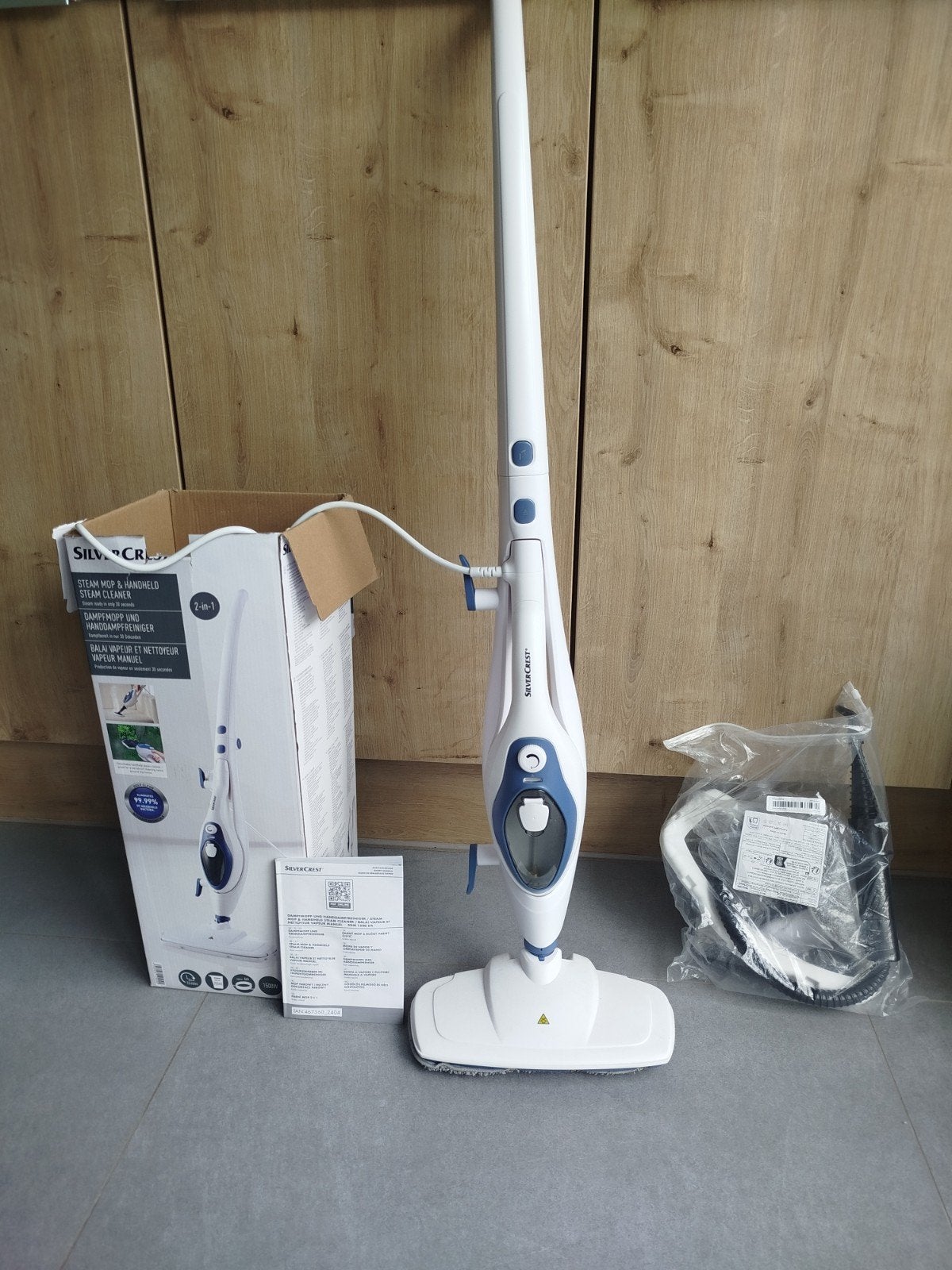 Silvercrest steam mop en handheld steam cleaner, Electroménager, Enlèvement, Comme neuf, Nettoyeur à vapeur