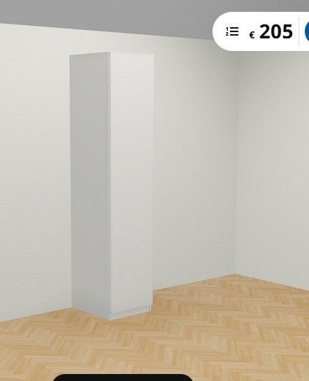 Armoire Ikea Pax 500x58x236cm blanche avec porte, Enlèvement