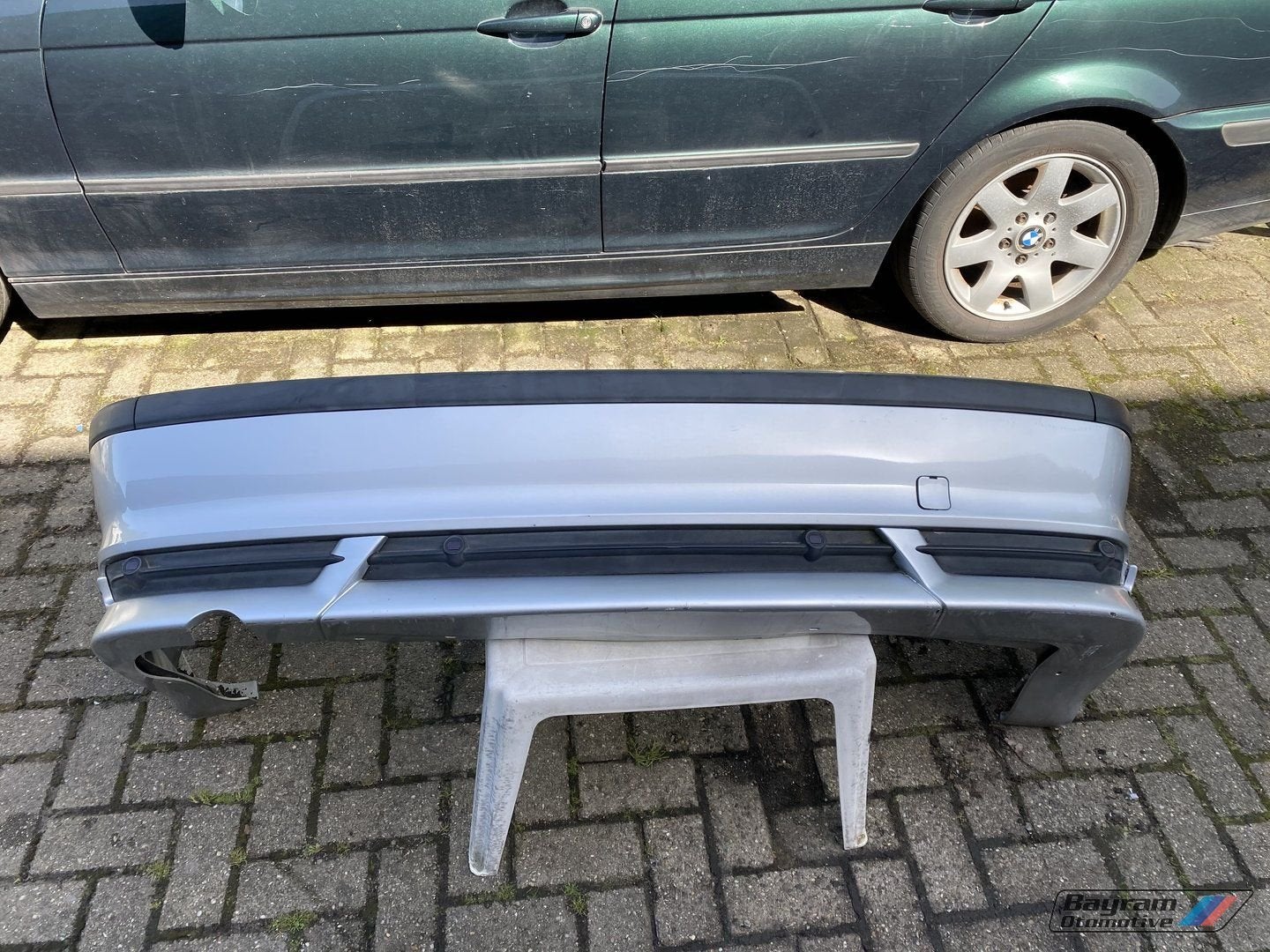 Bmw E46 sport achterbumper zilver sedan mtech 3-serie bumper, Autos : Pièces & Accessoires, Arrière, -, Enlèvement, Utilisé