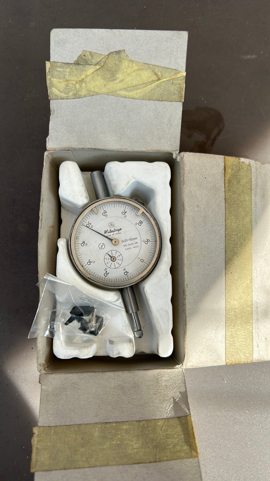 Mitutoyo meetklok / dial indicator – precisiegereedschap, Doe-het-zelf en Bouw, Ophalen, Zo goed als nieuw
