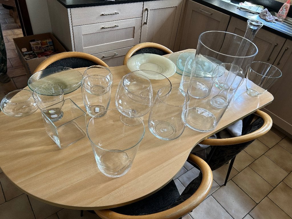Lot glazen vazen en schalen, Ophalen, Nieuw
