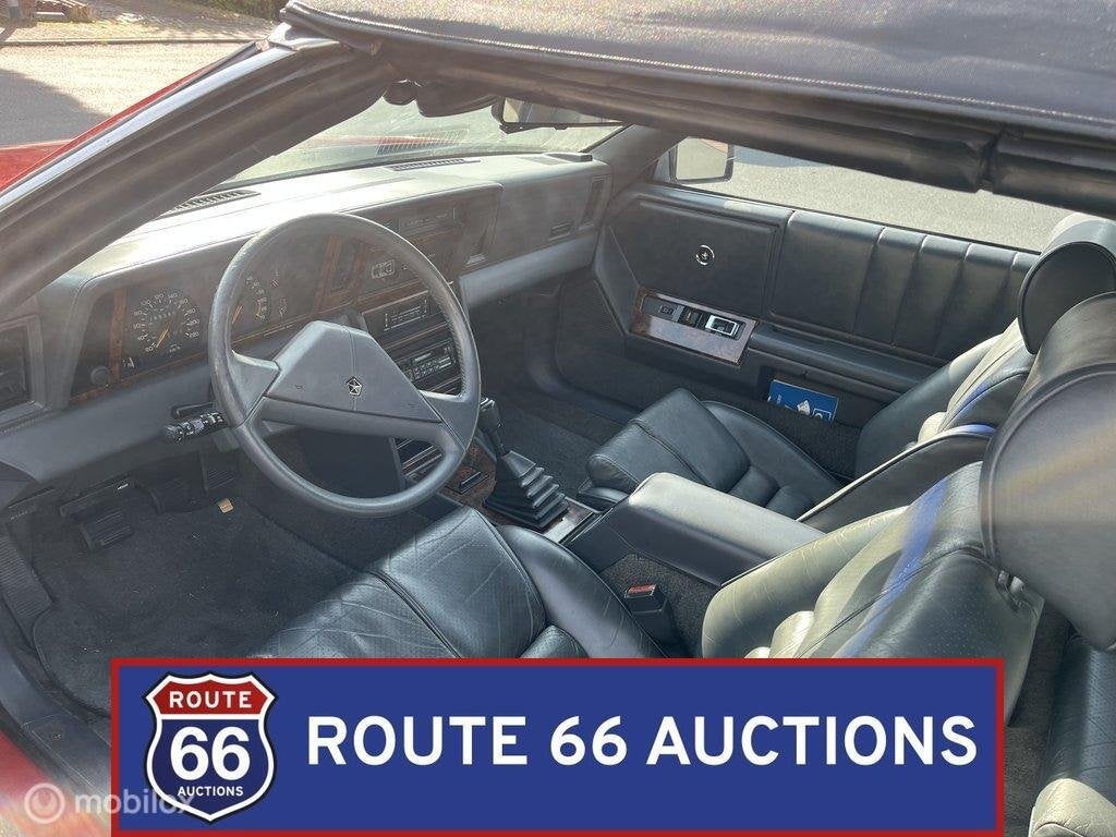 Chrysler LeBaron Turbo | 1989 | Route 66 Auctions, Auto's, Zwart, Chrysler, Bedrijf, Handgeschakeld