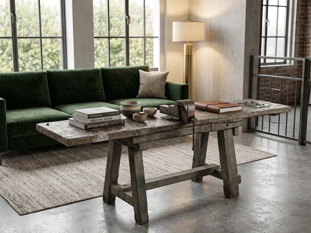 Antieke massief houten werkbank + bankschroef, Ophalen, Gebruikt, Minder dan 70 cm, Bankschroef