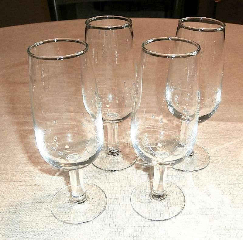 4 Sherry glazen / porto glazen, Verzamelen, Ophalen, Zo goed als nieuw, Overige typen