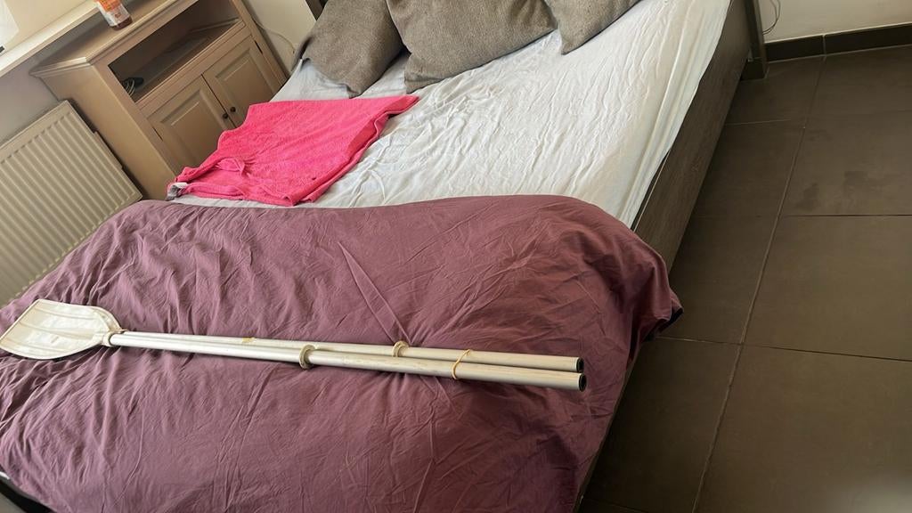 2 roeispanen peddels, Ophalen, Zo goed als nieuw, Enkelbladige peddel