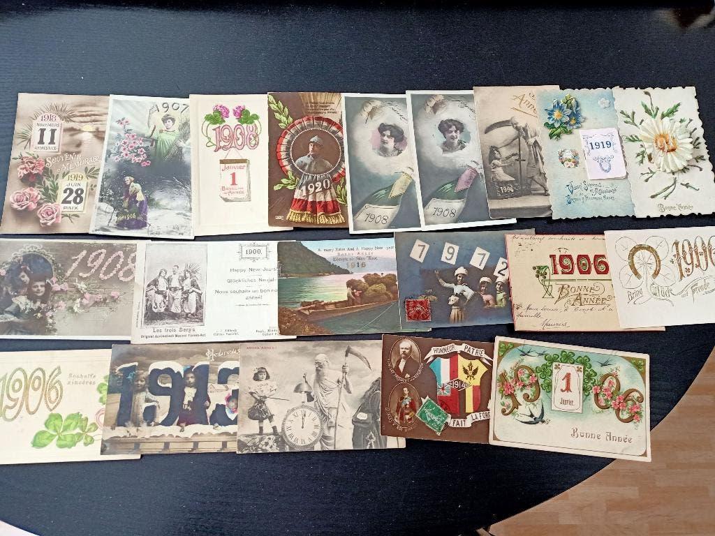 28 fantasie jaartallen (+ 5 dubbele), Verzamelen, Ophalen of Verzenden