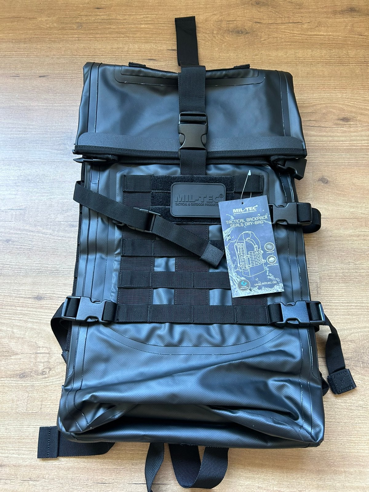 Mil-Tec waterproof rugzak zwart, Sport en Fitness, Bergsport en Wandelen, Ophalen, Nieuw, Rugzak