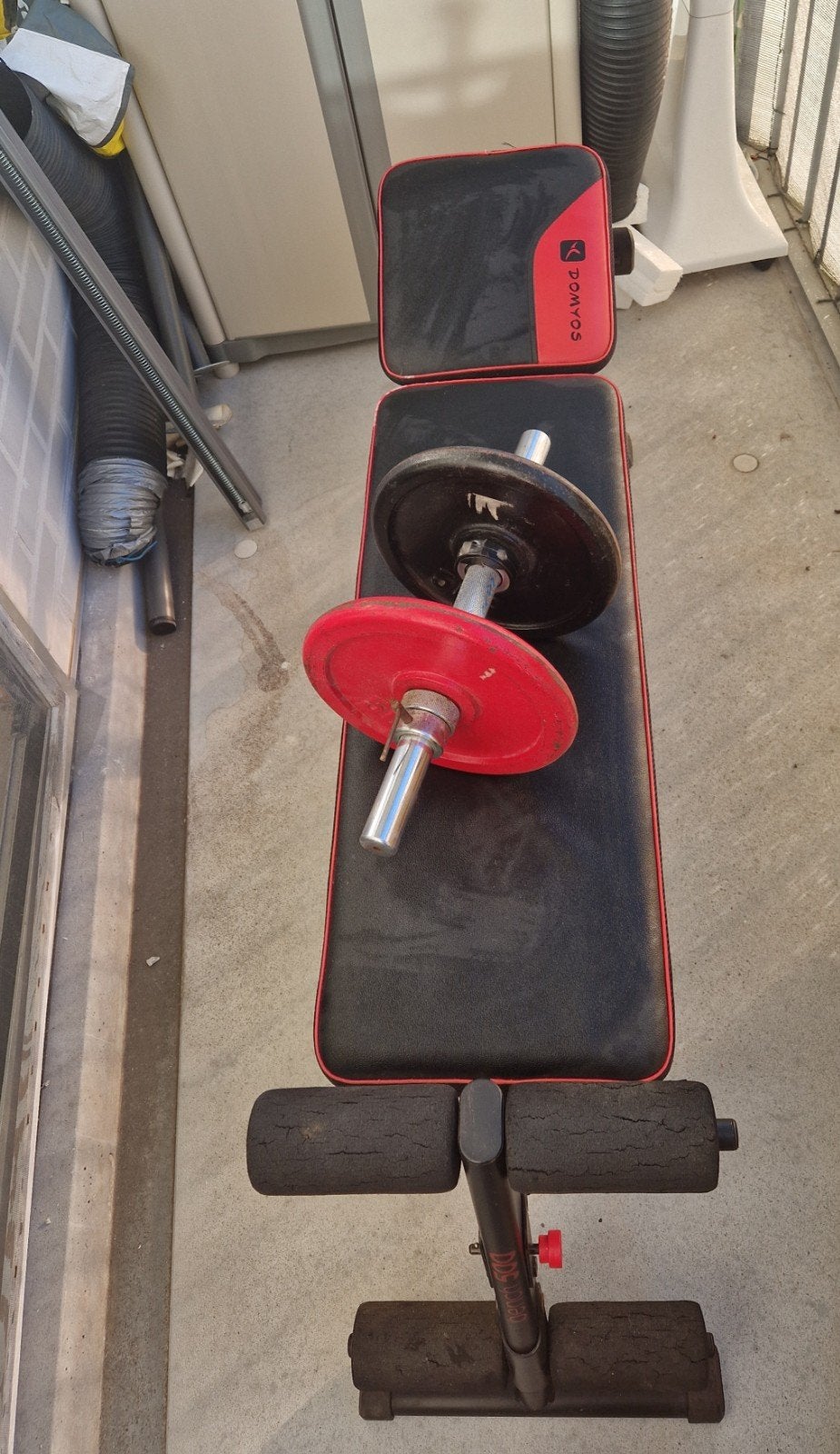 Domyos verstelbare fitnessbank + dumbbell met gewichten 10kg, Sport en Fitness, Ophalen, Dumbbell