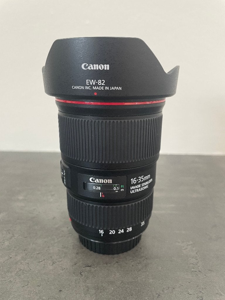 Canon EF 16-35mm F/4 L IS USM, Audio, Tv en Foto, Ophalen, Canon, Handmatige focus, Groothoeklens