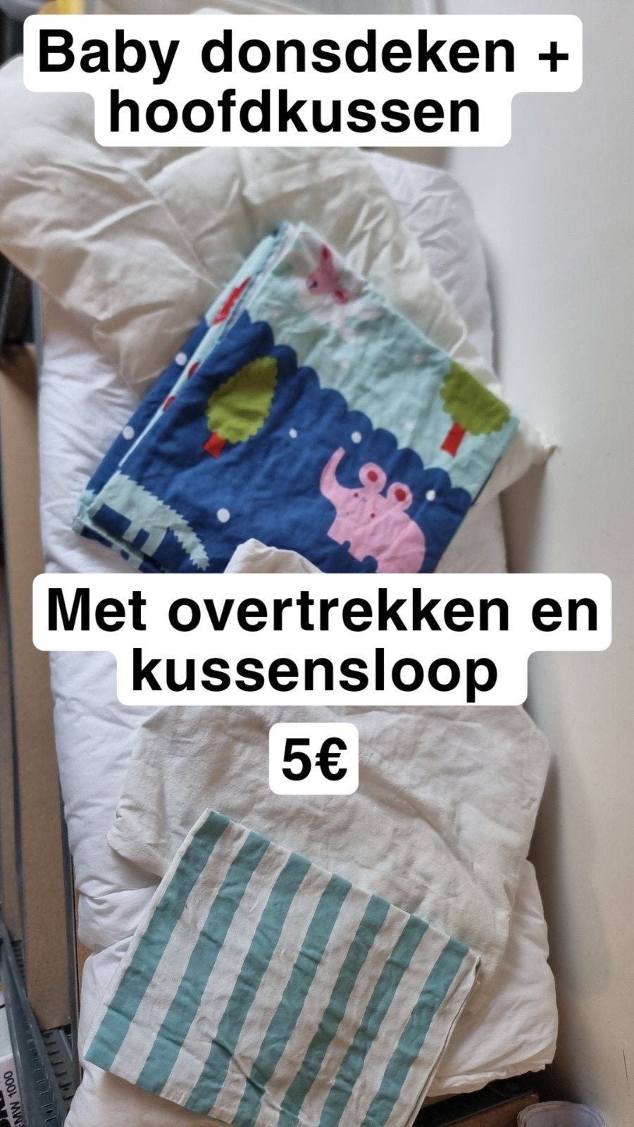Baby donsdeken + kussen metg overtrek, Enfants & Bébés, Chambre d'enfant | Linge de lit, Enlèvement
