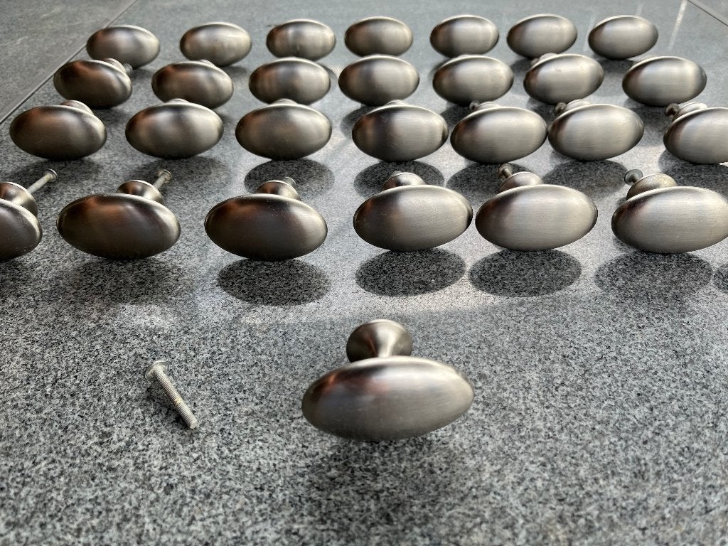 29 deurknoppen kasten, Ophalen, Gebruikt, Inox, Klink of Kruk