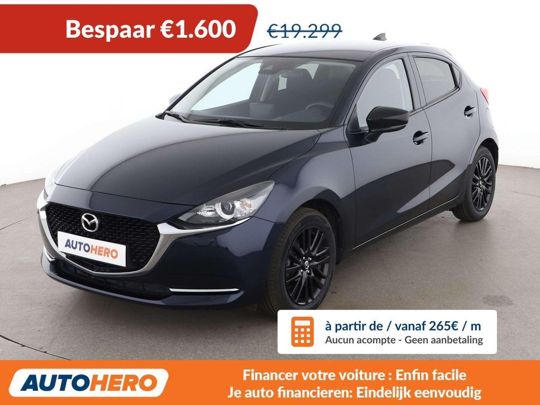 Mazda 2 1.5 Skyactiv-G Mild-Hybrid Homura (bj 2023), Auto's, Stof, Gebruikt, Blauw, 5 zetels