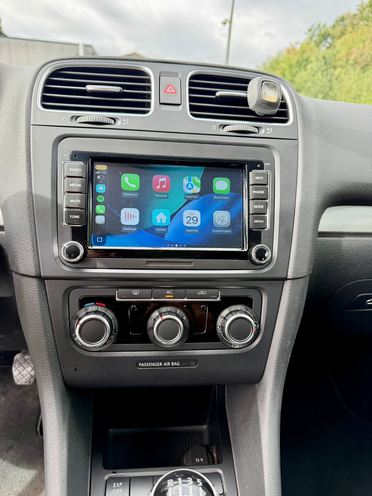 Volkswagen Golf 6 1.4 - NAVI - AIRCO - GEKEURD VOOR VERKOOP!, Euro 5, Stof, Electronic Stability Program (ESP), Zwart
