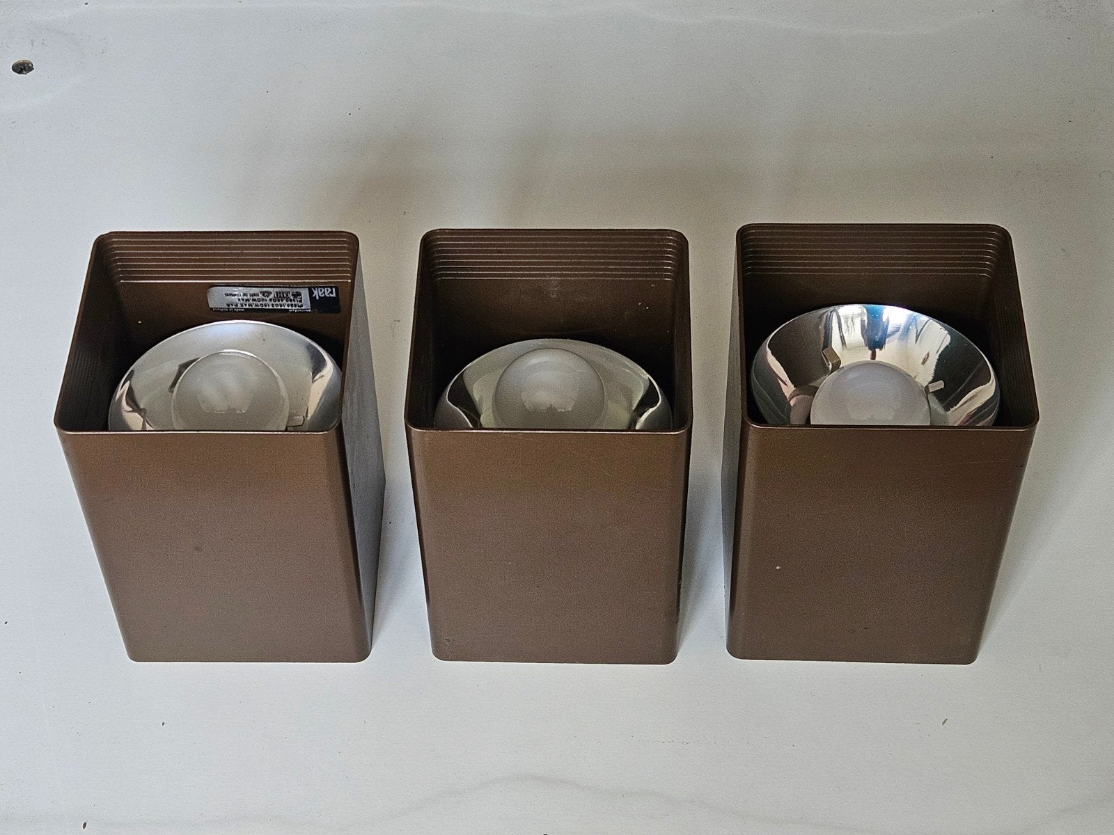 3 Vintage Raak wandlampen uit de jaren '70, Ophalen