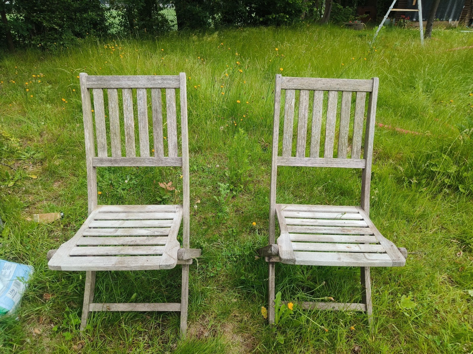 Twee teak stoelen, Tuin en Terras, Tuinstoelen, Ophalen