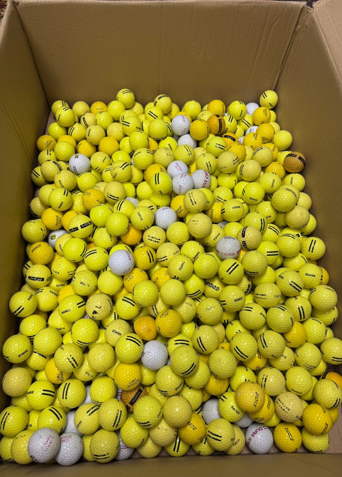 Lot van 550 oefenballen rangeballen golfballen, Ophalen, Gebruikt, Bal(len), Overige merken