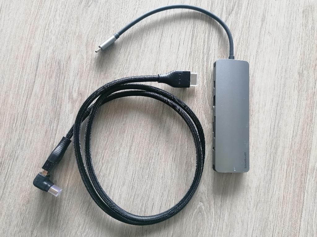Station d'accueil 8 en 1 avec USB-C avec câble HDMI 1m, Informatique & Logiciels, Stations d'accueil, Enlèvement, Neuf, Station d'accueil