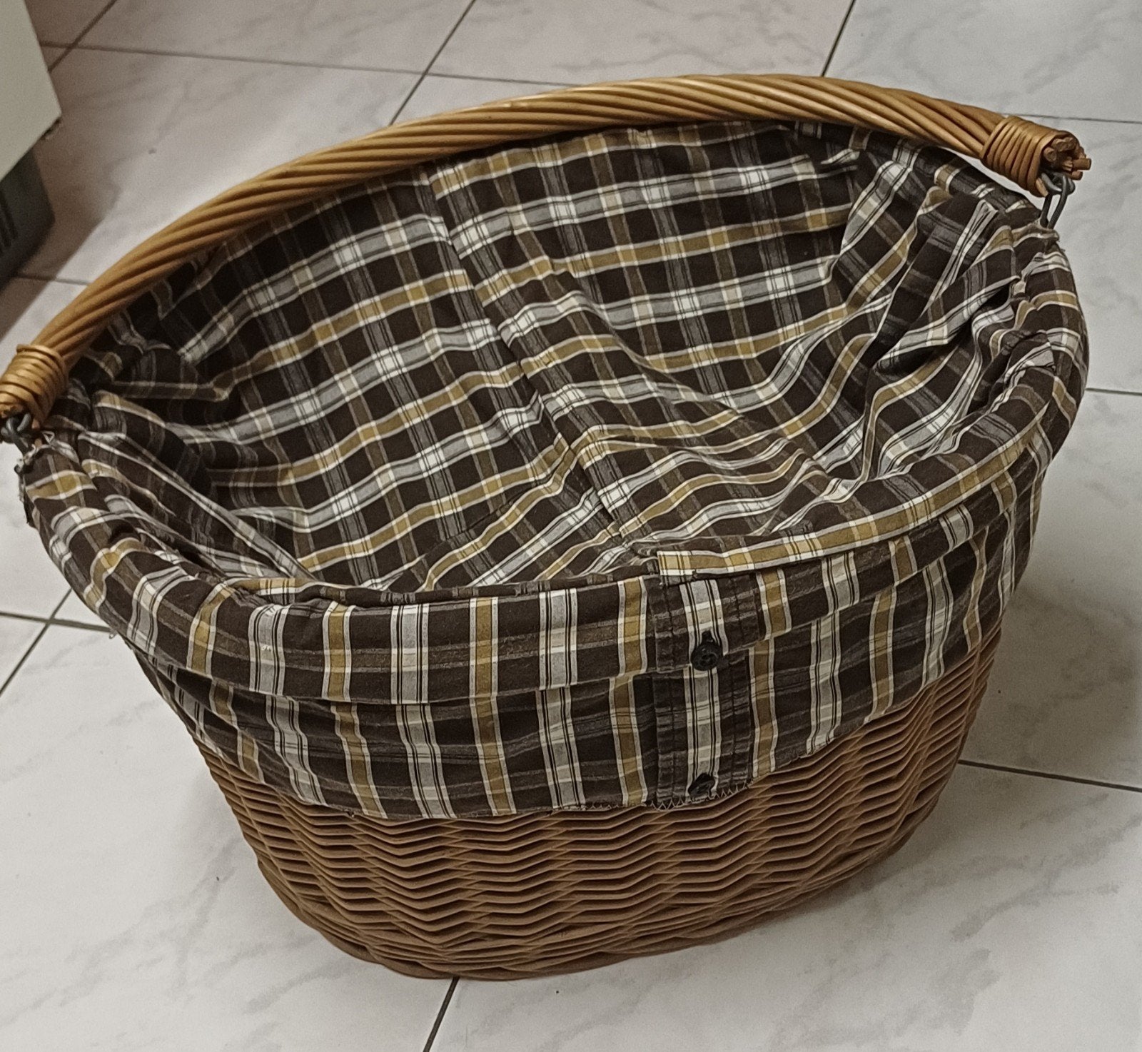 Rieten fiets mand., Ophalen, Mand
