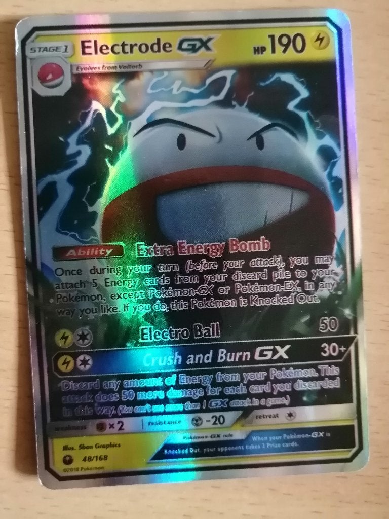 Carte Pokémon Électrode-GX 48/168 HP190, Ophalen of Verzenden