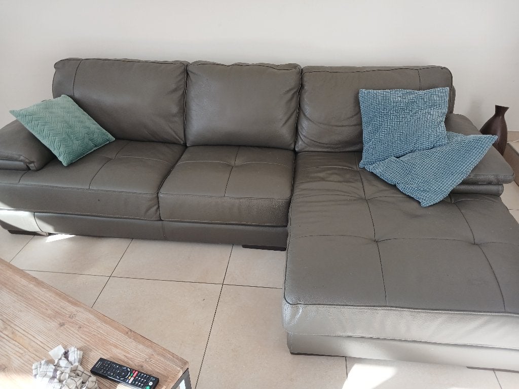 Lederen zetel, Ophalen, Gebruikt, 100 tot 125 cm, Klassiek