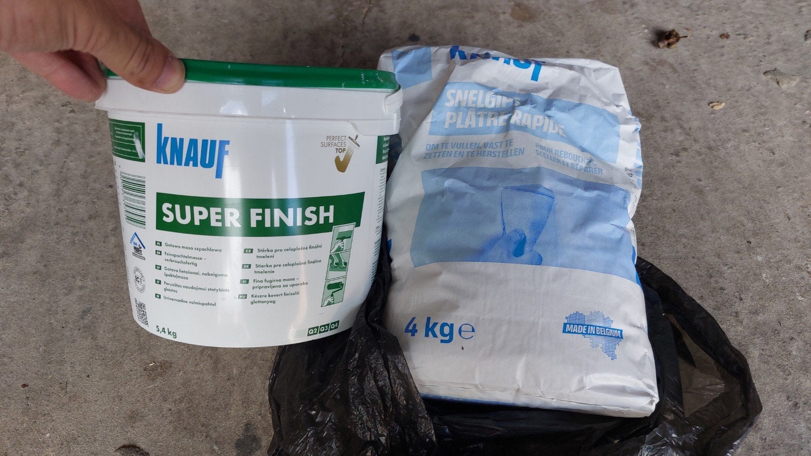 Knauf Super finish & Snelgips 4kg., Enlèvement, Utilisé, Autres types