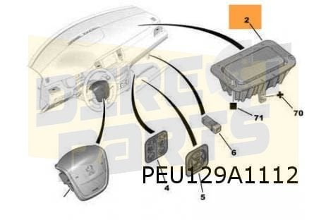 Peugeot 508 (11/12-) airbag bijrijder Origineel! 9803128780, Neuf, -, -, Peugeot
