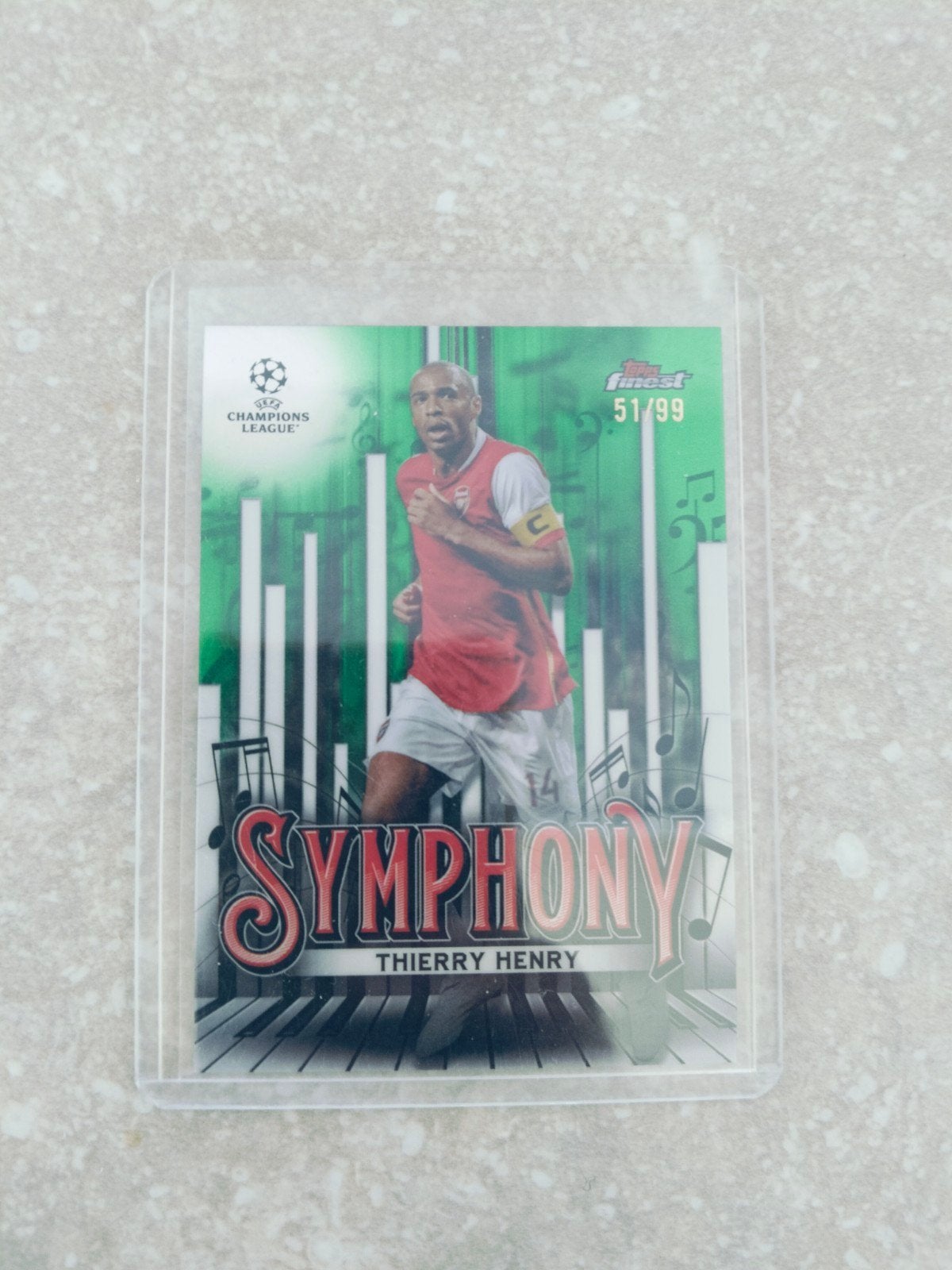 Topps finest legend Thierry Henry genummerd 51/99, Enlèvement ou Envoi