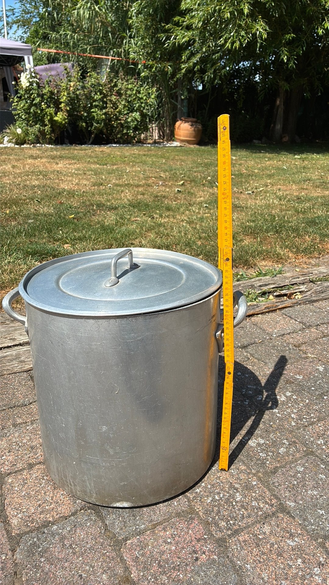 Grote kookpot 30 liter- geen koeriersdienst, Ophalen, Overige materialen, Gebruikt, Met deksel