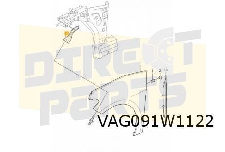 Volkswagen ID.3 (9/20-) Voorscherm Rechts Origineel! 10A8210, -, -, Nieuw, Spatbord